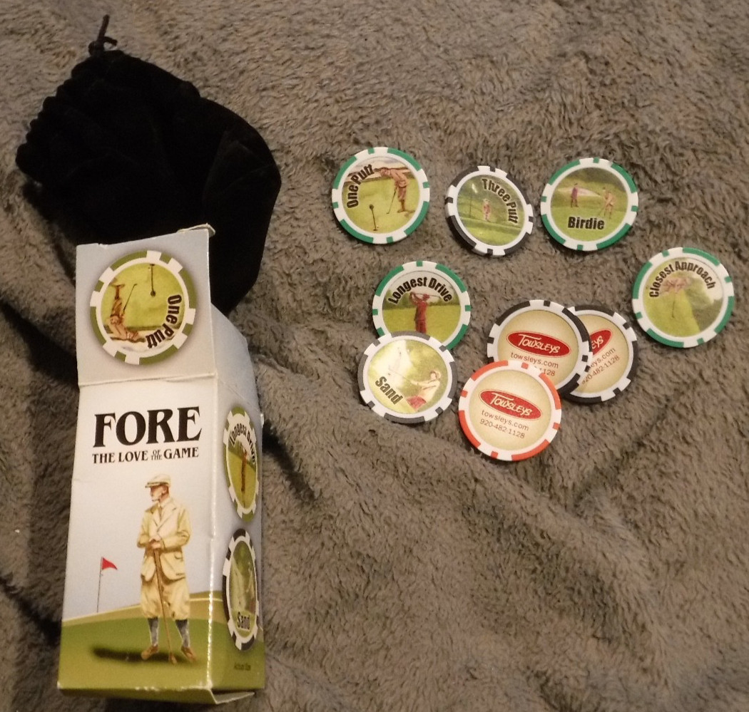 GOLF GAME FORE THE LOVE OF THE GAME - CASINO STYLE CHIPS  GAME WITHIN THE GAME