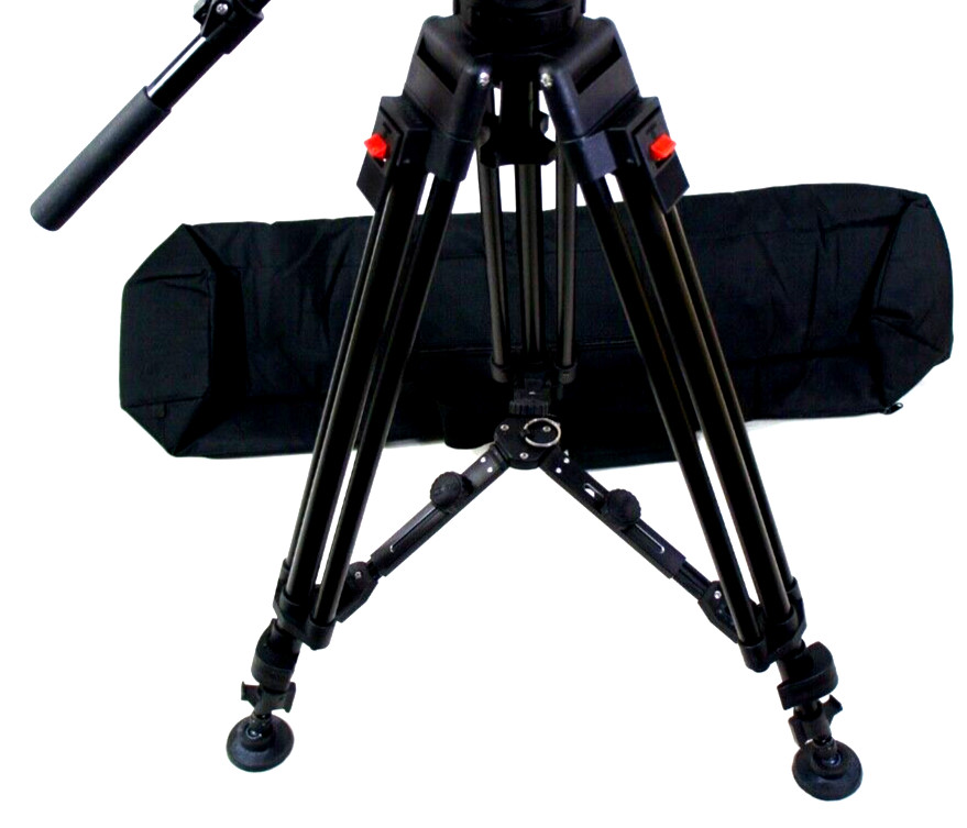 CARTONI PROFESSIONAL DA TRIPOD SYS 75mm MIDLEV CALIBRATE SPREADE SERVICED 99Lb🔥