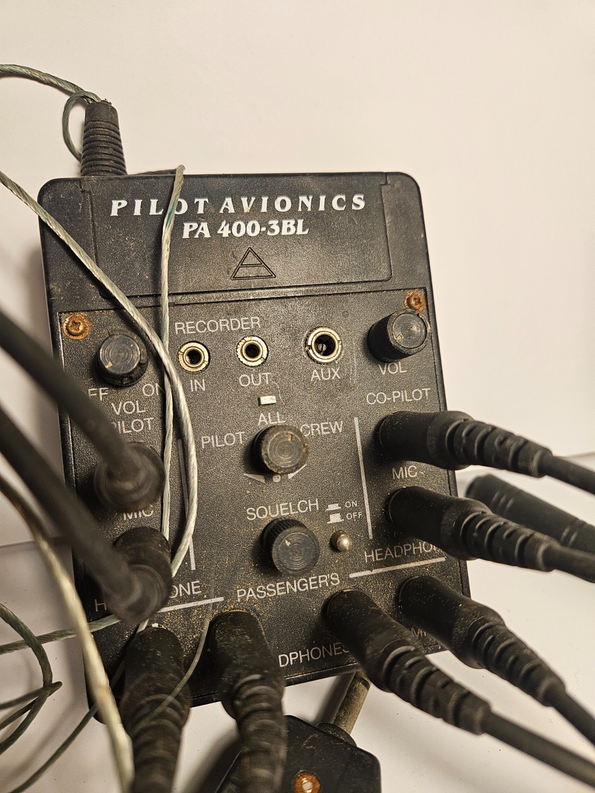 Pilot Avionics PA 400-3BL Portable Four  Place Voice Activated Intercom