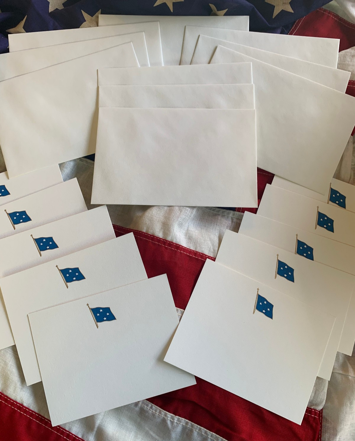 US NAVY 4 STAR ADMIRAL STATIONARY NOTE CARD SET Free USA Shipping