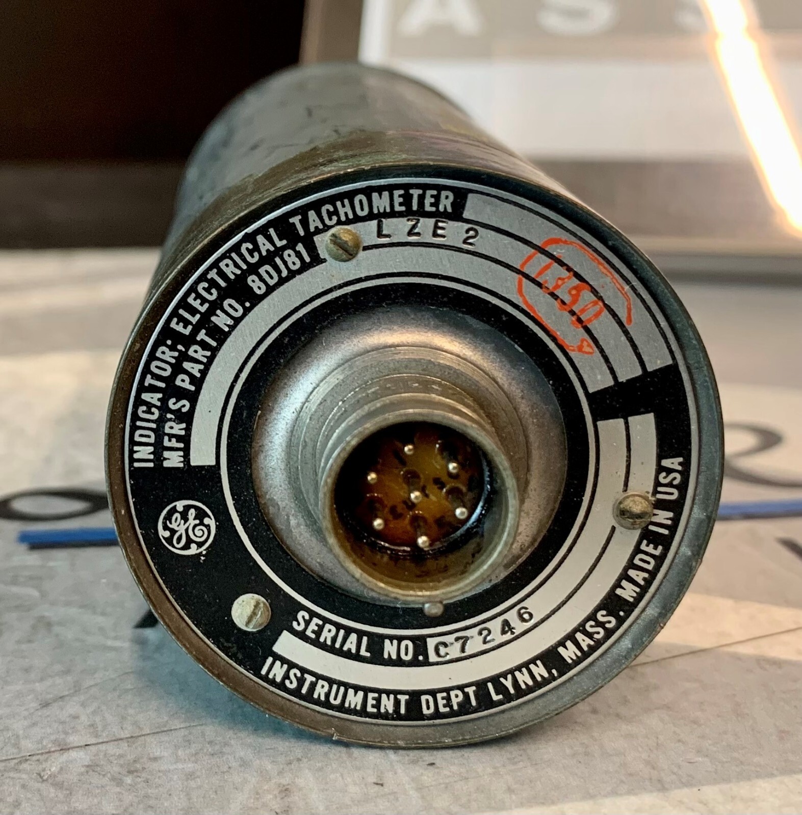 Electrical Tachometer Indicator 8DJ81LZE2 Removed Working