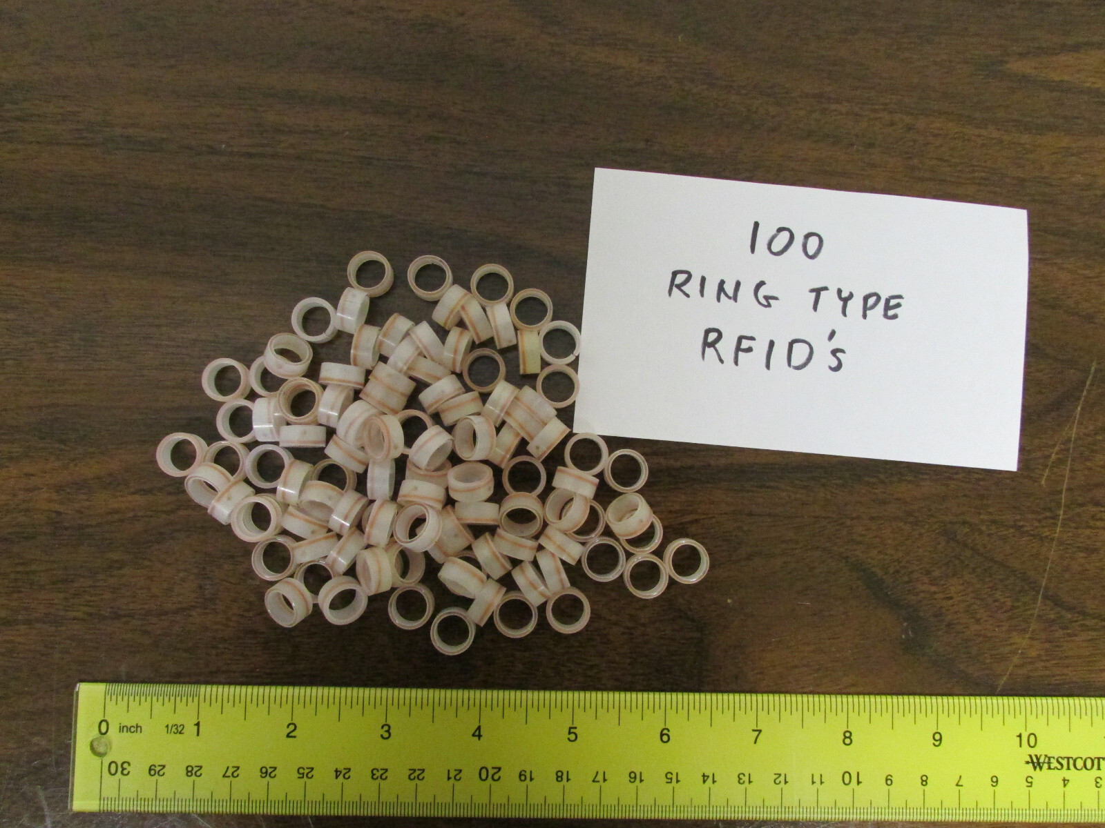100 Ring Type RFID's 4-5-6mm Scientific / Medical Grade