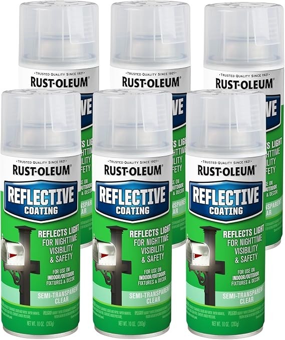 6 Pack.............Rust-Oleum 214944 Specialty Reflective Spray, 10 oz, Clear