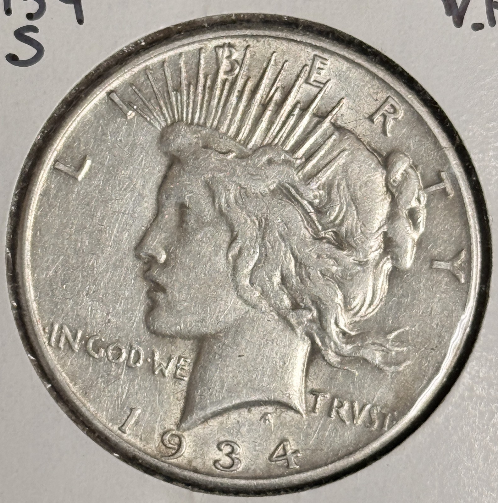 1934-S Peace Silver Dollars, Nicely Circulated, (20492)