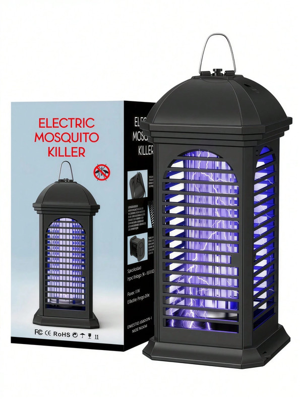 LMMAKE Outdoor Bug Zapper 11W Electric Mosquito Fly Trap Plug-In w/ Switch