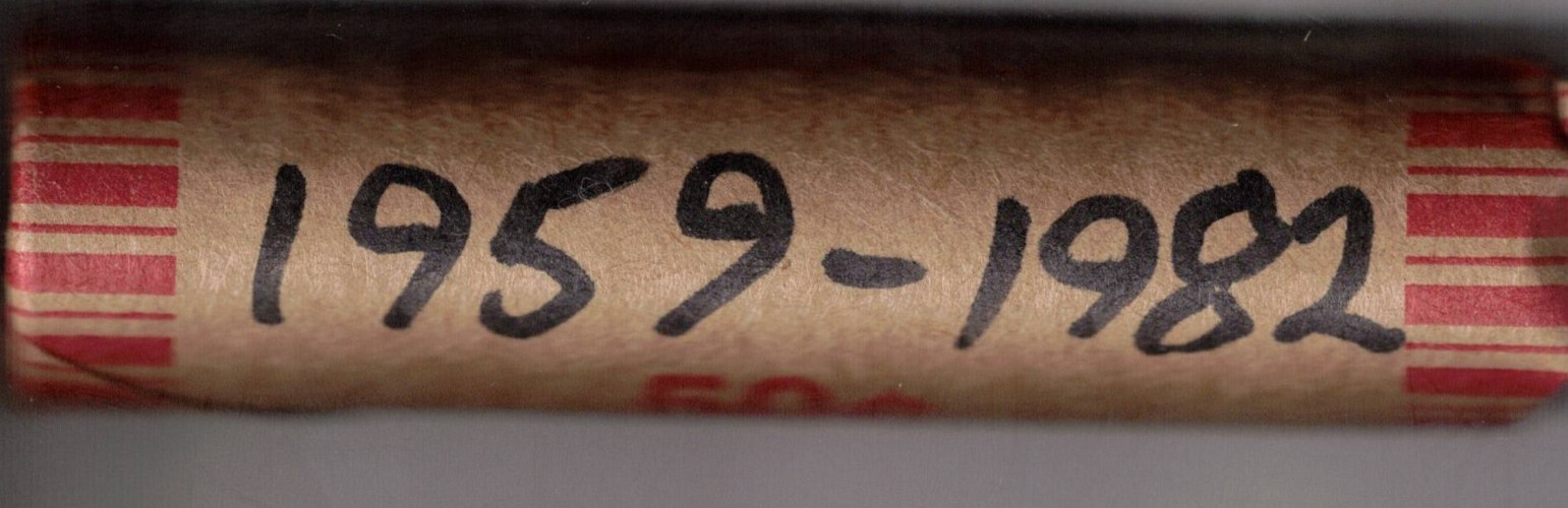 1959-1982 Circulated to A/Uncirculated Copper Lincoln cent coin Roll!