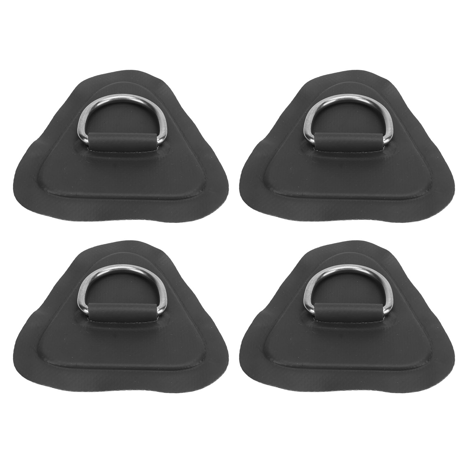 BLACK 4 Pcs D Patch Stainless Steel D Pad For Inflatable Surfboard