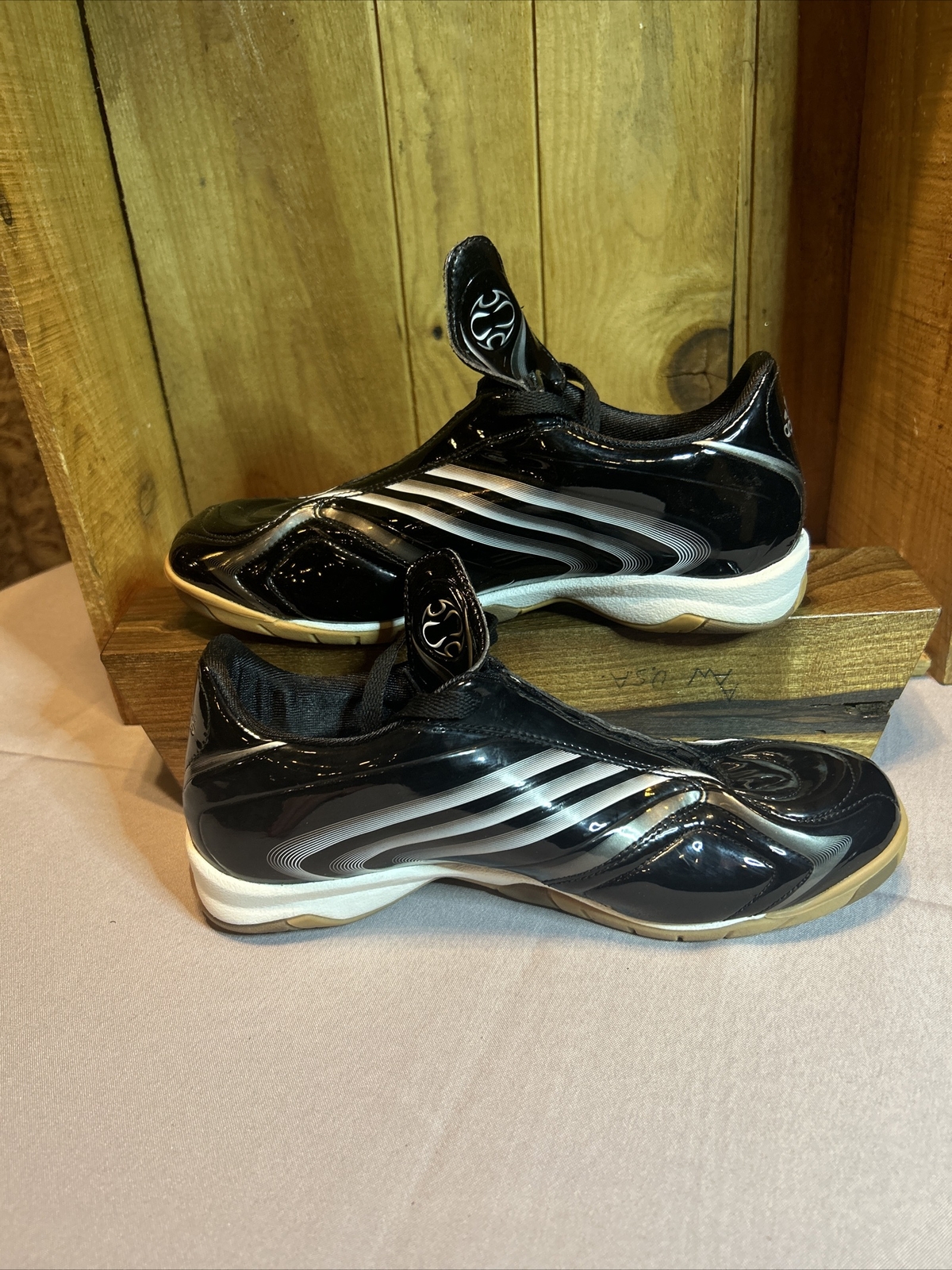 2005 Adidas +F10.6 IN Black Soccer Shoes Football Boots 807172 Mens US Size 6.5