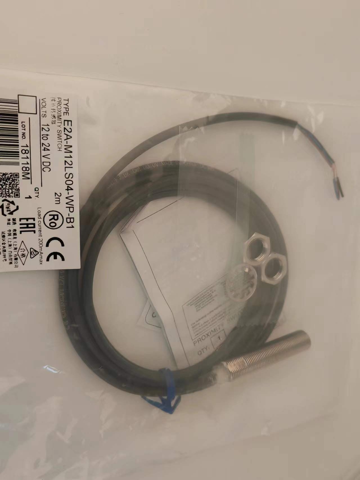 1pcs New For Omron E2A-M12LS04-WP-B1 Inductive Proximity Sensor -