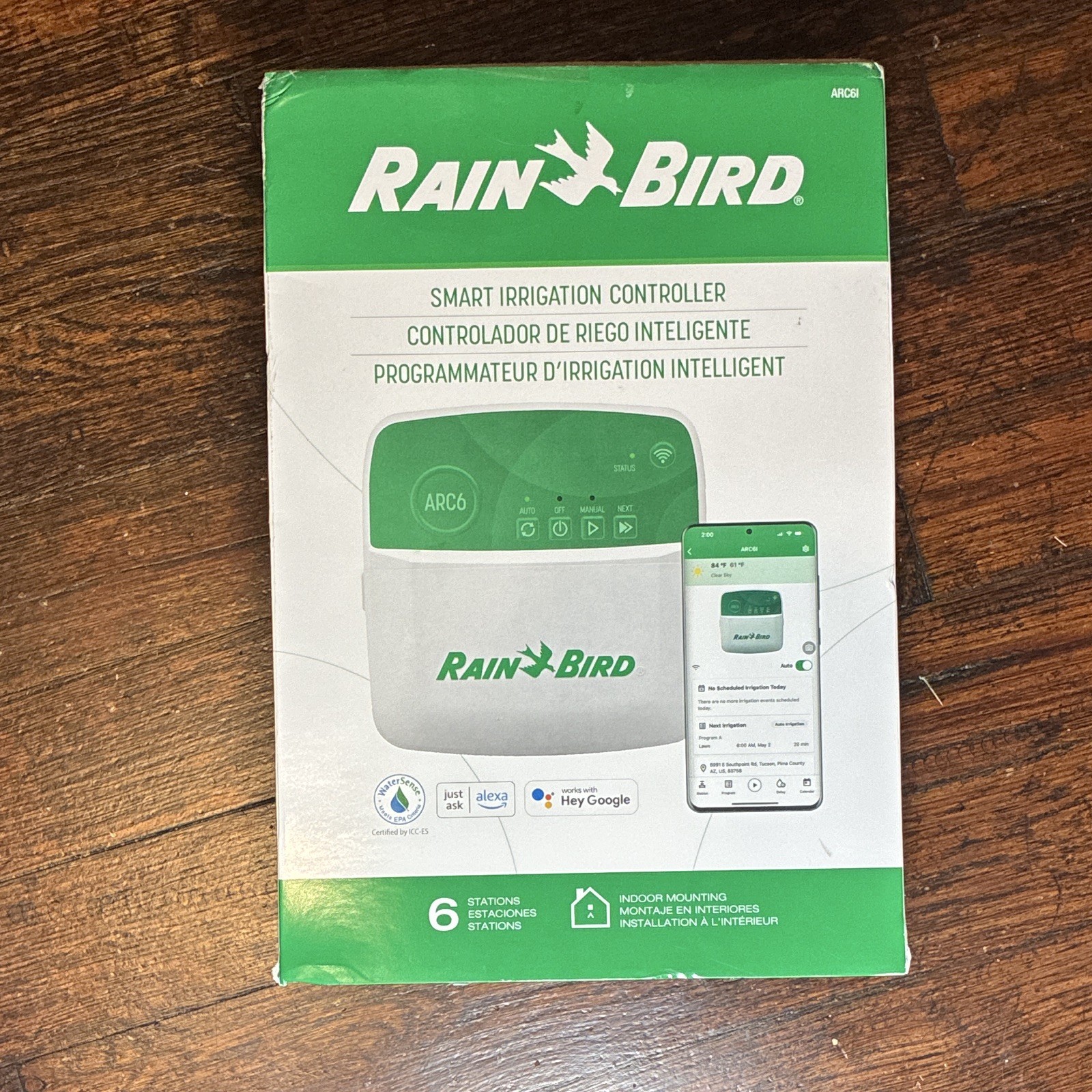 Rain Bird ARC6 App-Based Indoor Smart WiFi Irrigation Sprinkler Timer/Controller