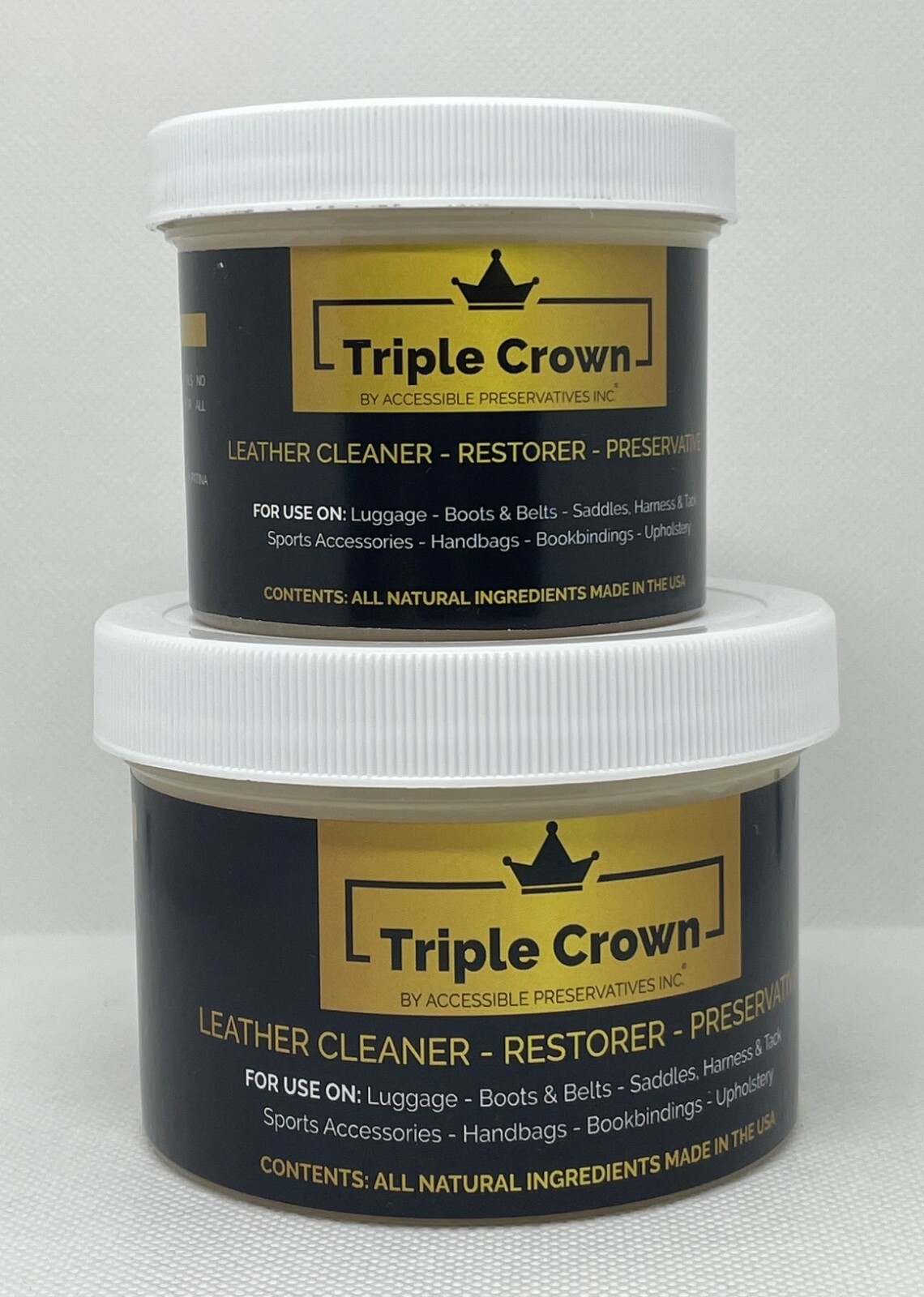 Accessible Preservatives' Triple Crown Leather Restorer 8 OZ. with Applicator!