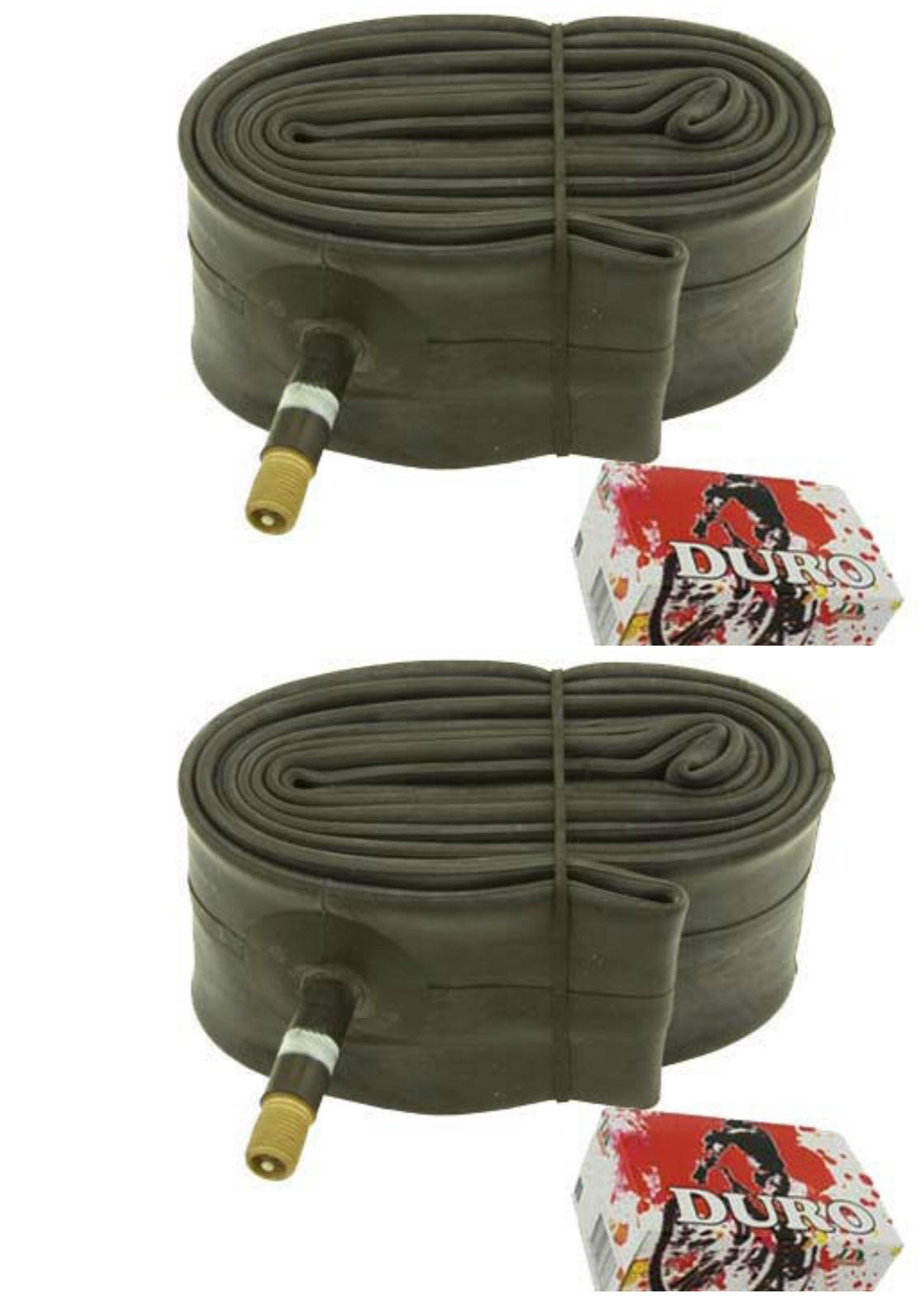 Two Bike Tube Duro 20 x 1.75/2.125 33mm Standard Schrader/Valve.