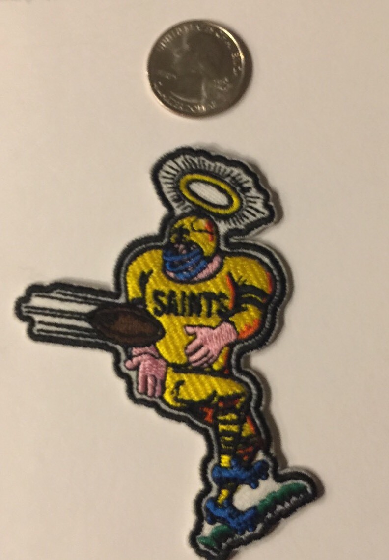 New Orleans Saints Football Rare Embroidered Iron On Patch. 3 1/2”x 2 1/2” Nice!