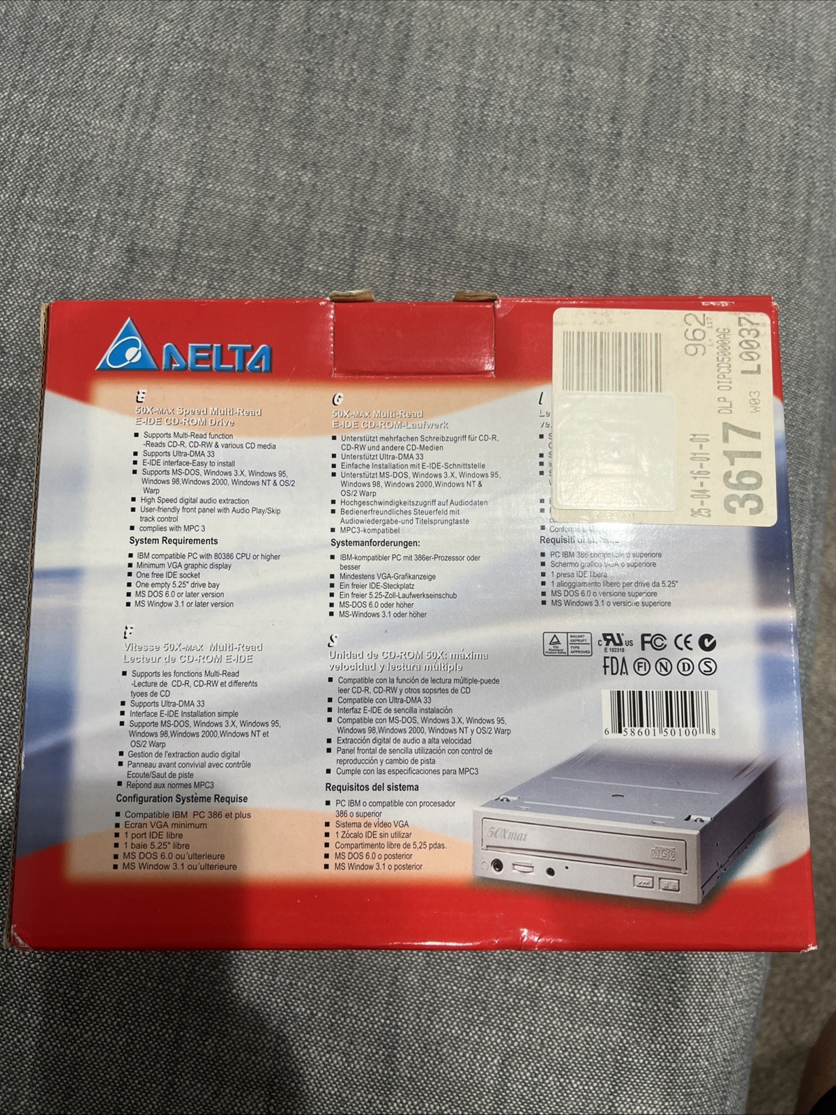 NEW Delta 50X Max Internal CD-Rom Drive