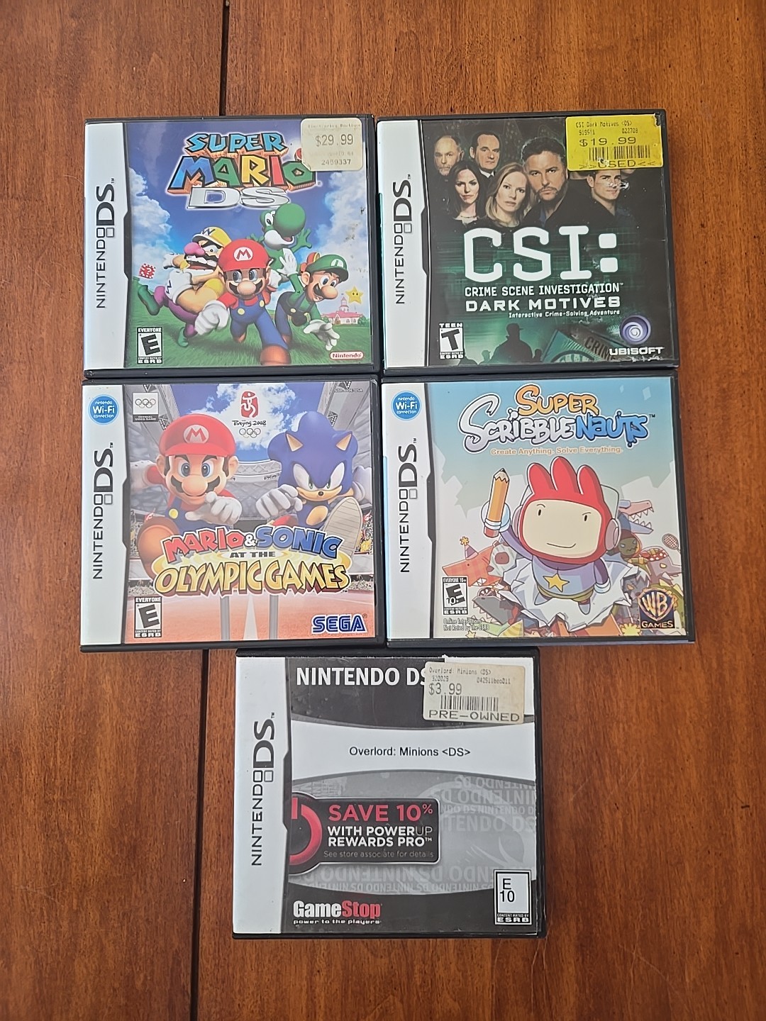 Nintendo ds empty cases lot