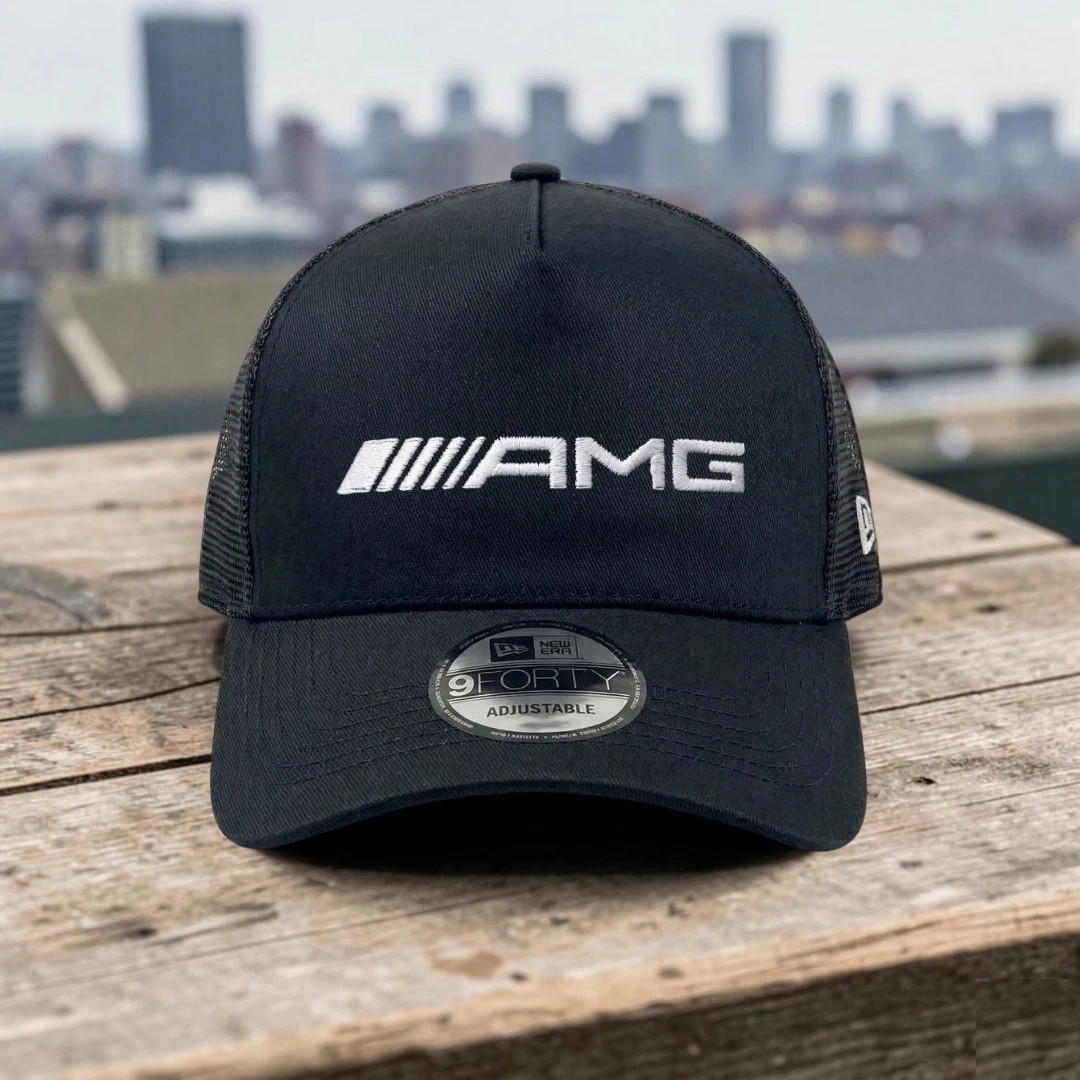 Mercedes AMG Petronas F1 Trucker Hat Black Mesh Embroidered Logo Cap Car