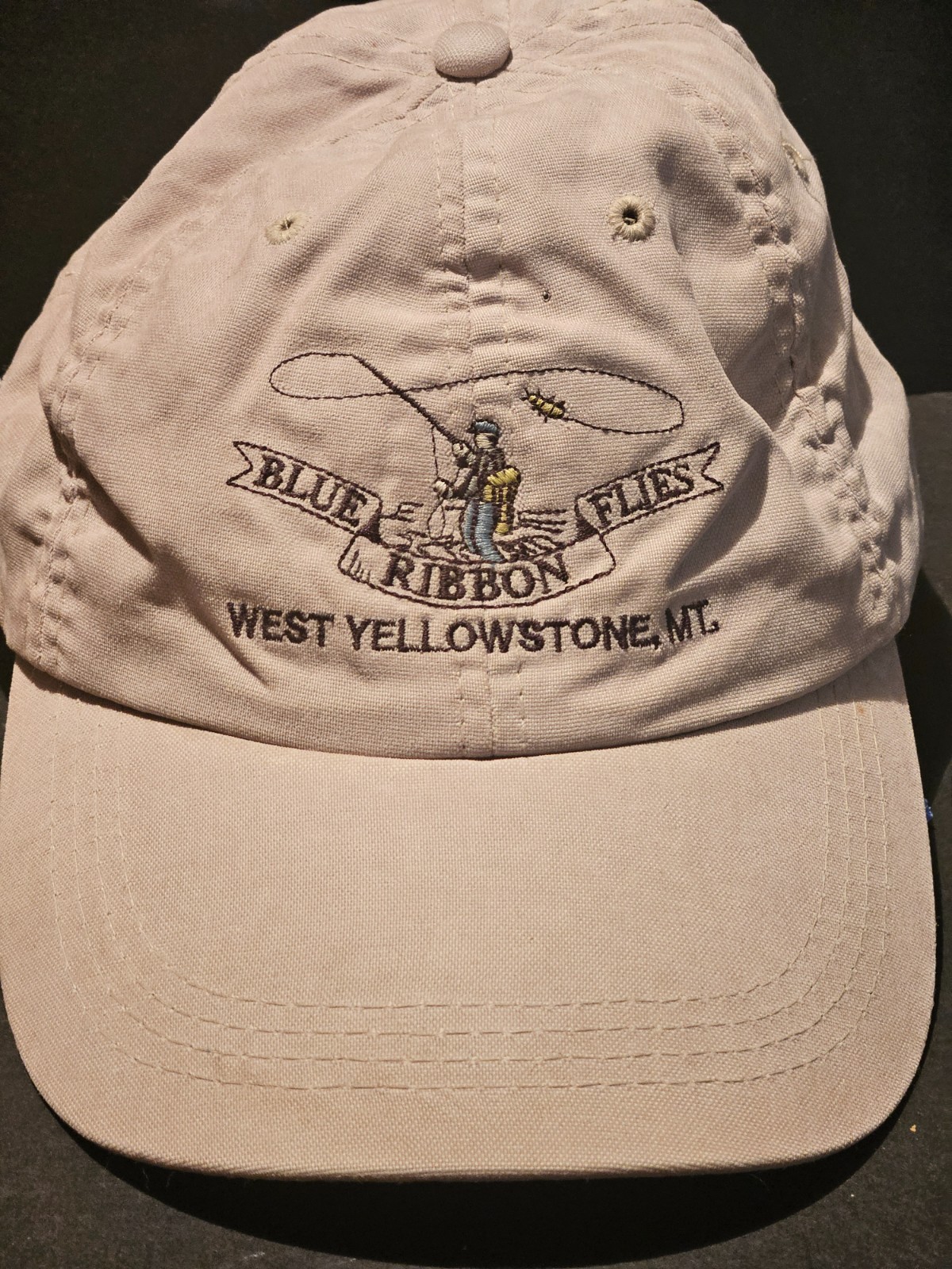 Blue Ribbon Flies Fly Fishing West Yellowstone Montana  Beige / Tan Hat