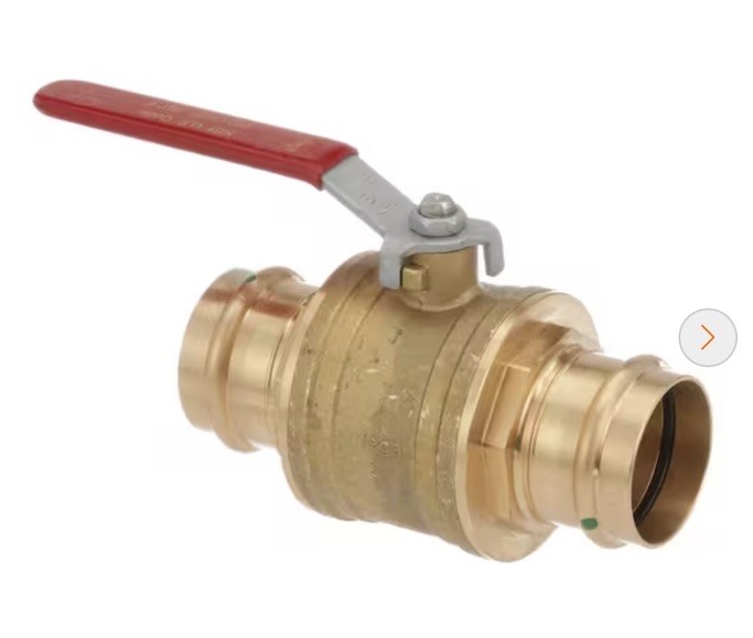Viega 2" x 2" ProPress Bronze Brass Full Port Ball Valve P x P 24025 33KF39 2973