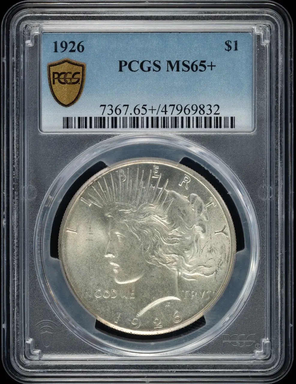 1926 Peace Silver Dollar PCGS MS-65+