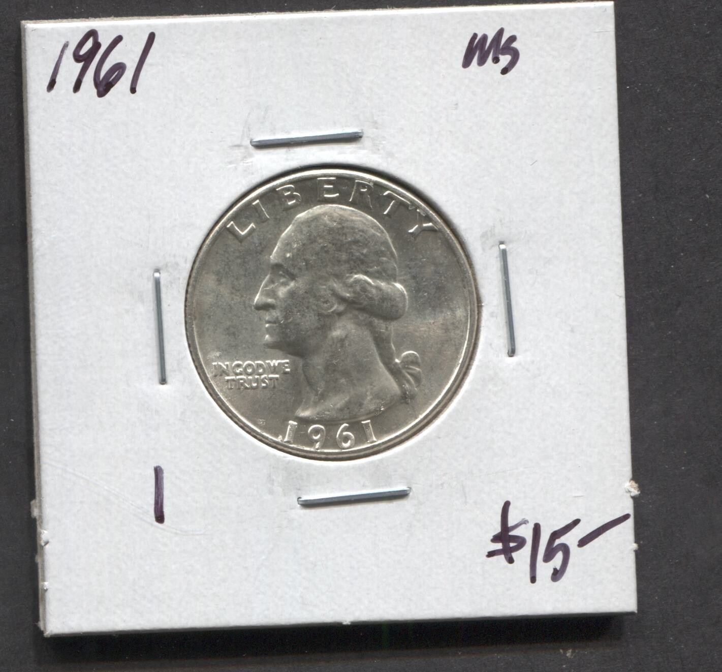 1961- Washington Quarter