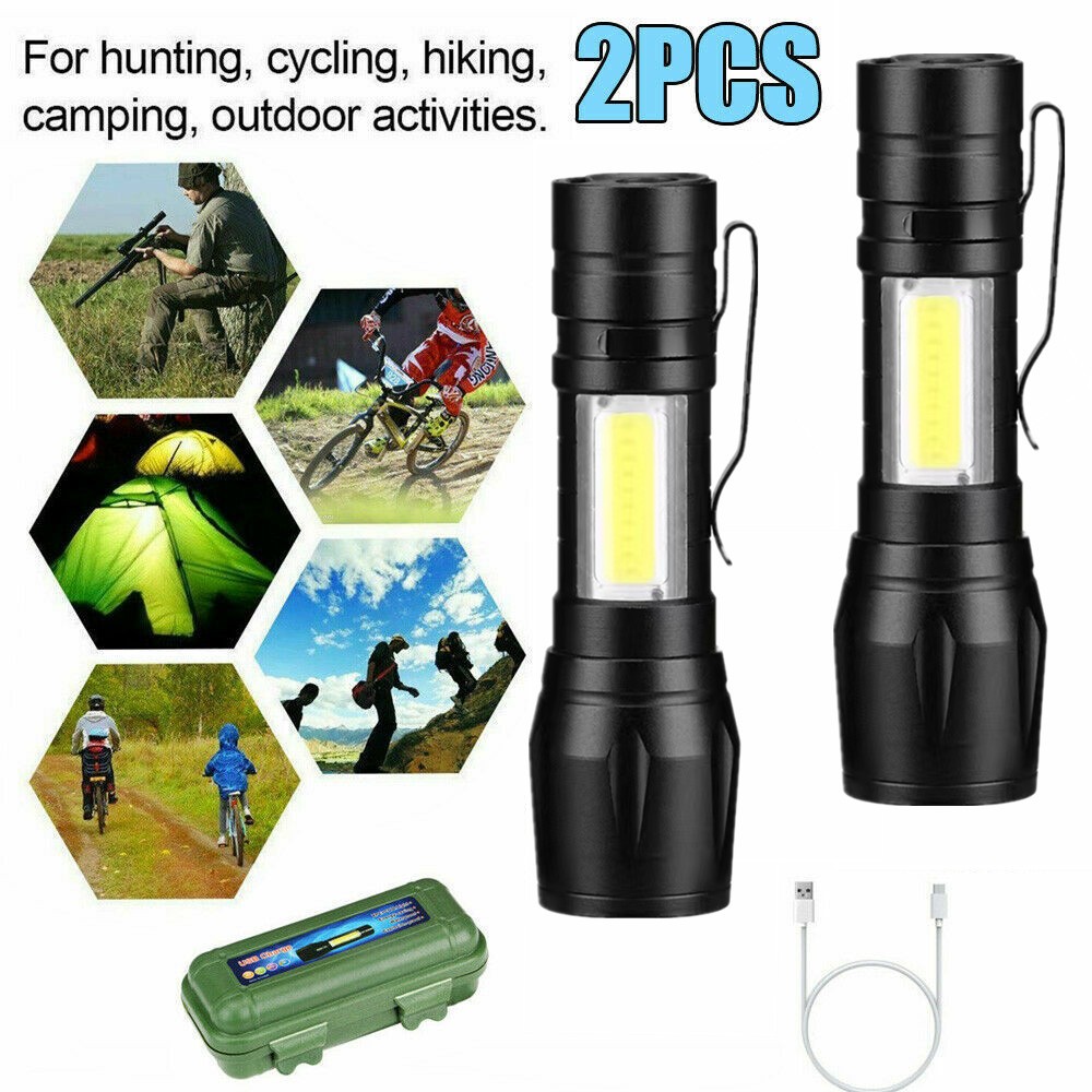Tactical Flashlight Most Powerful 99000000LM LED Military Torch USB Rechargeable