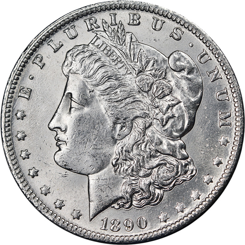 1890-O Morgan Silver Dollar Choice BU Blast White Great Eye Appeal