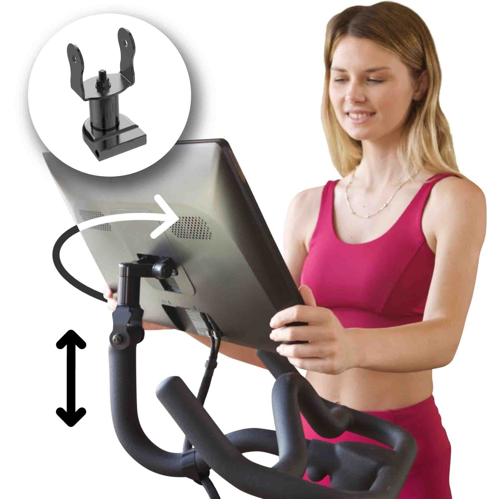 SELINA® 360° Screen Swivel Mount for Peloton Bike - Aviation Aluminum Turn Pi...