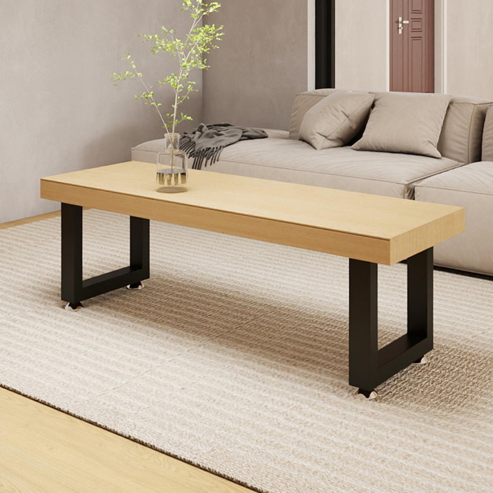 Y-CFHFC Metal Table Legs 16 Inch Bench Feets, Square End & Coffee Table Legs for