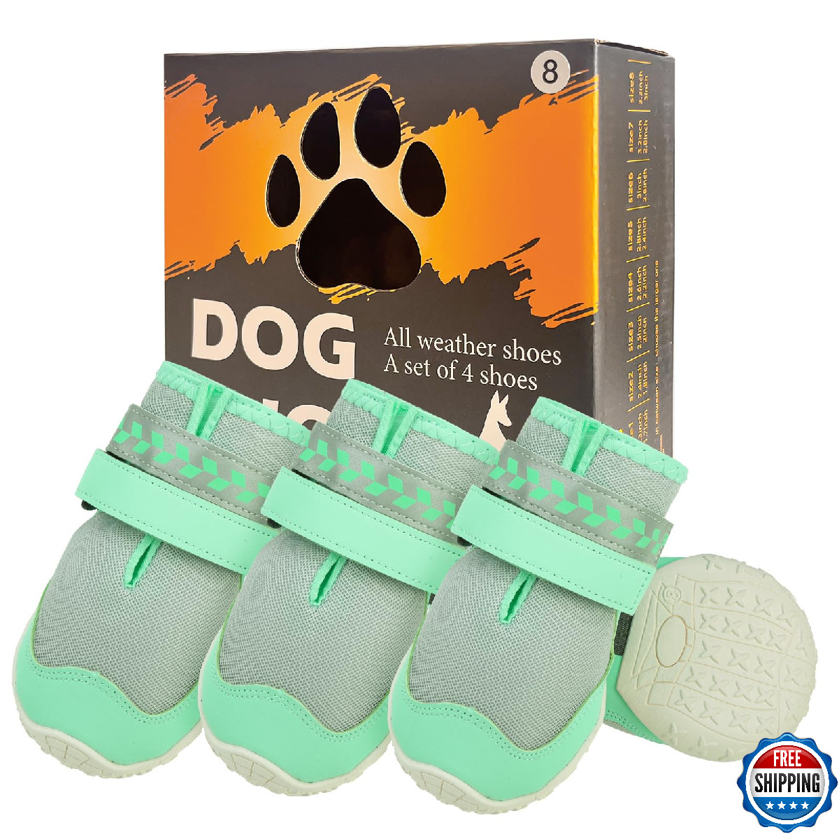 BEAUTYZOO Waterproof Dog Shoes for Winter Cold Weather, Anti Slip Dog Boots for