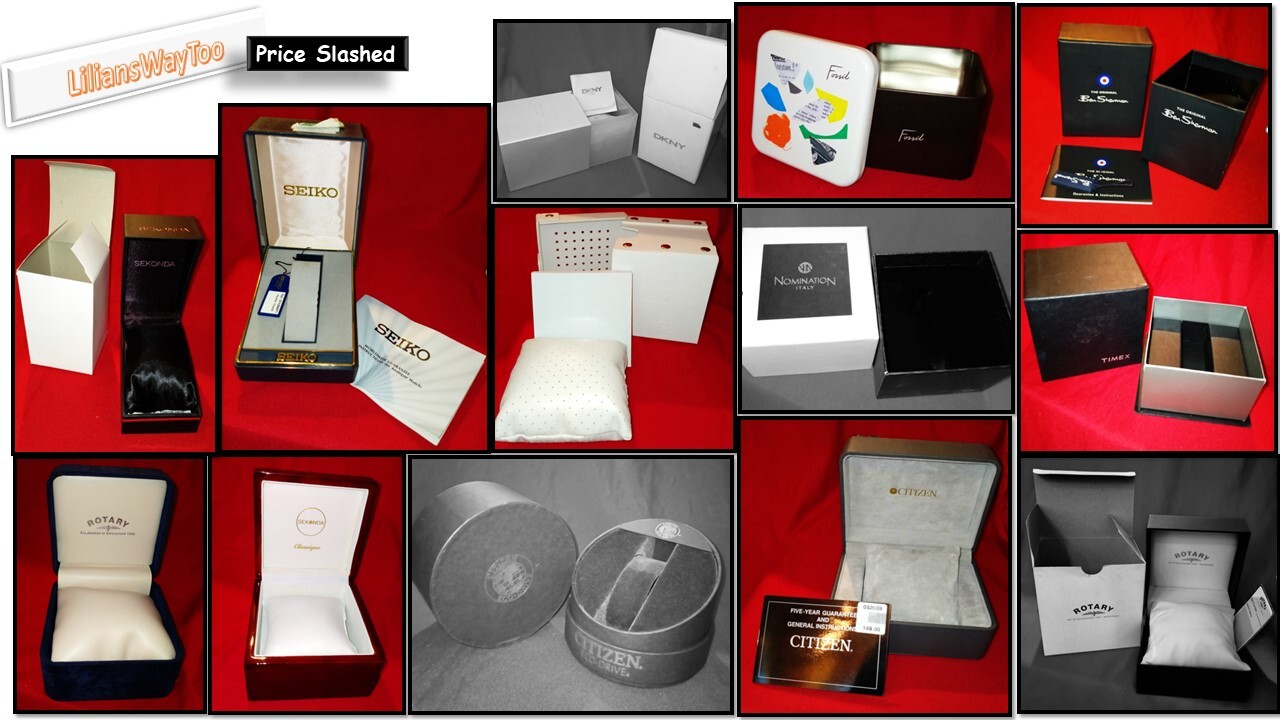 Empty Jewellery/Watch Boxes CITIZEN SEIKO ACCURIST ROTARY TIMEX DKNY...Various