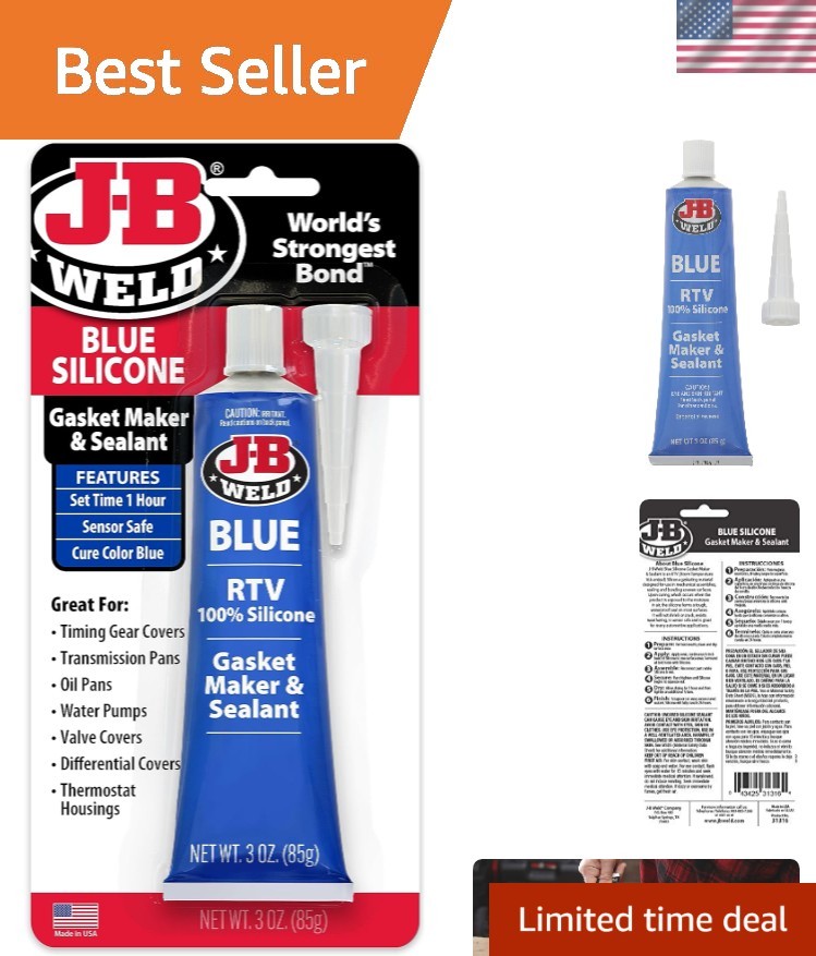 Reliable 3 oz. RTV Silicone Gasket Maker - Waterproof Seal for Metal & More