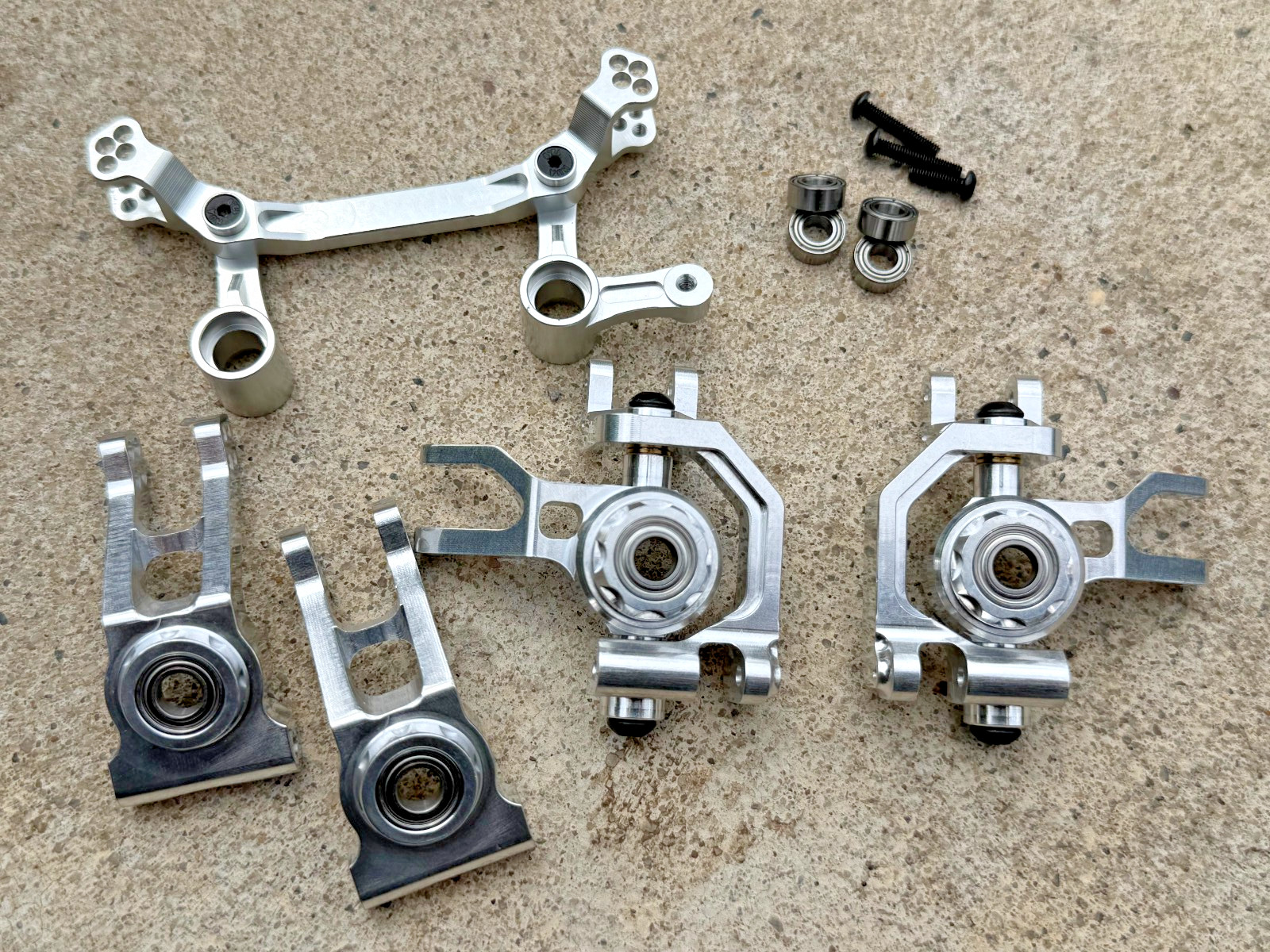 Aluminum Front Hub Carrier Rear Hub + F Steering Bellcrank Arrma Typhon 223S