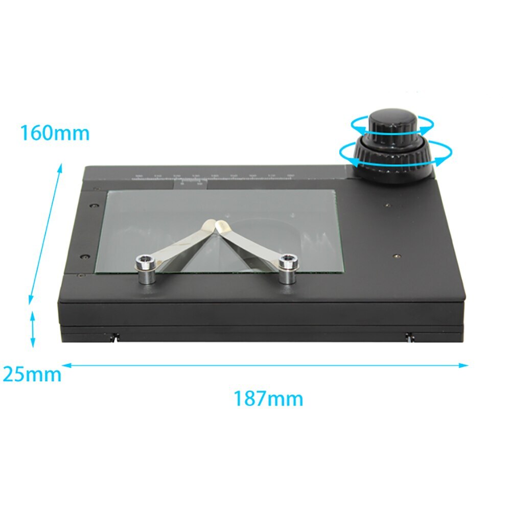 Microscope Mobile Platform X Y Axis Rotating Bracket Micrometer Sliding Stage