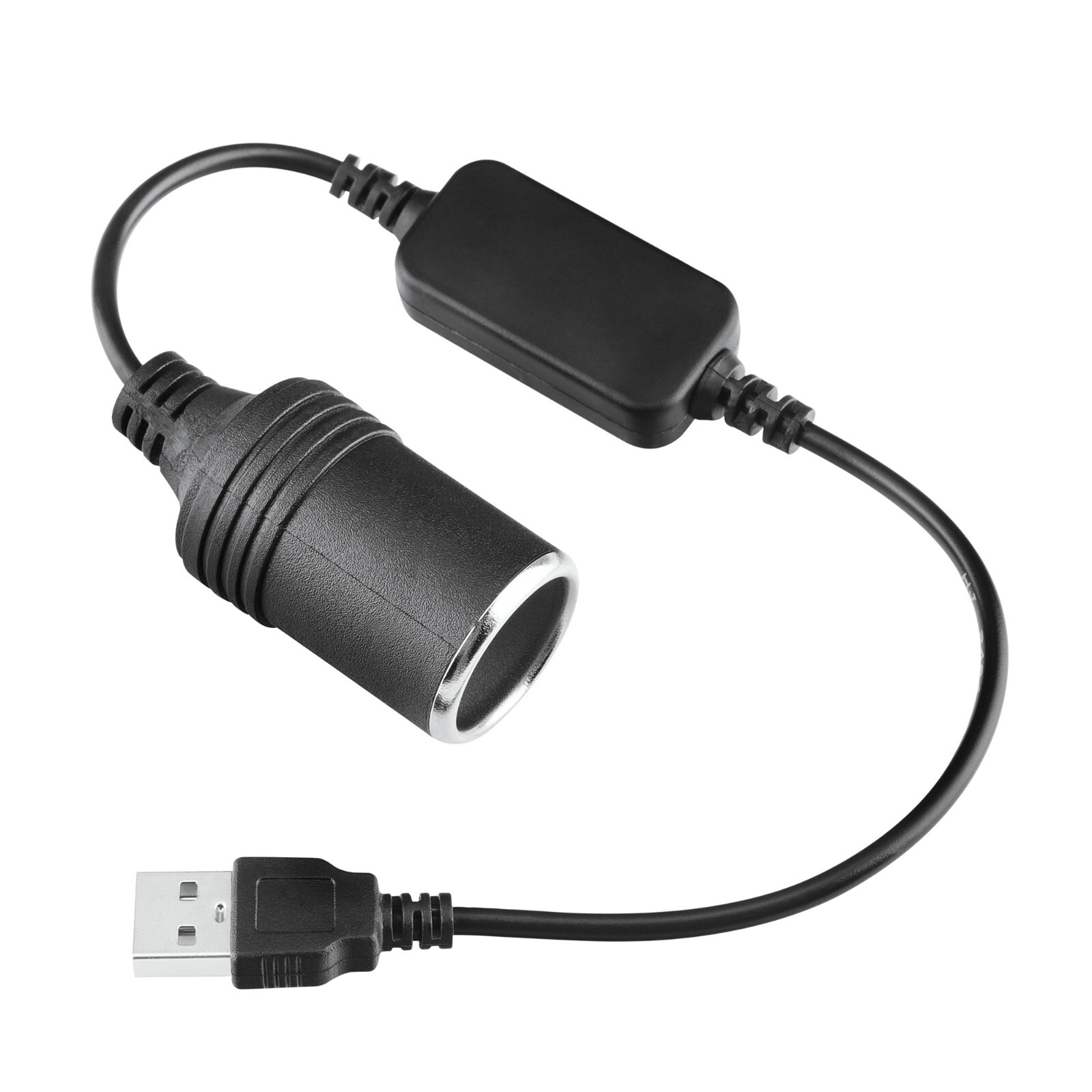 USB A Male to 12V Car Cigarette Lighter Socket Female Converter Cable