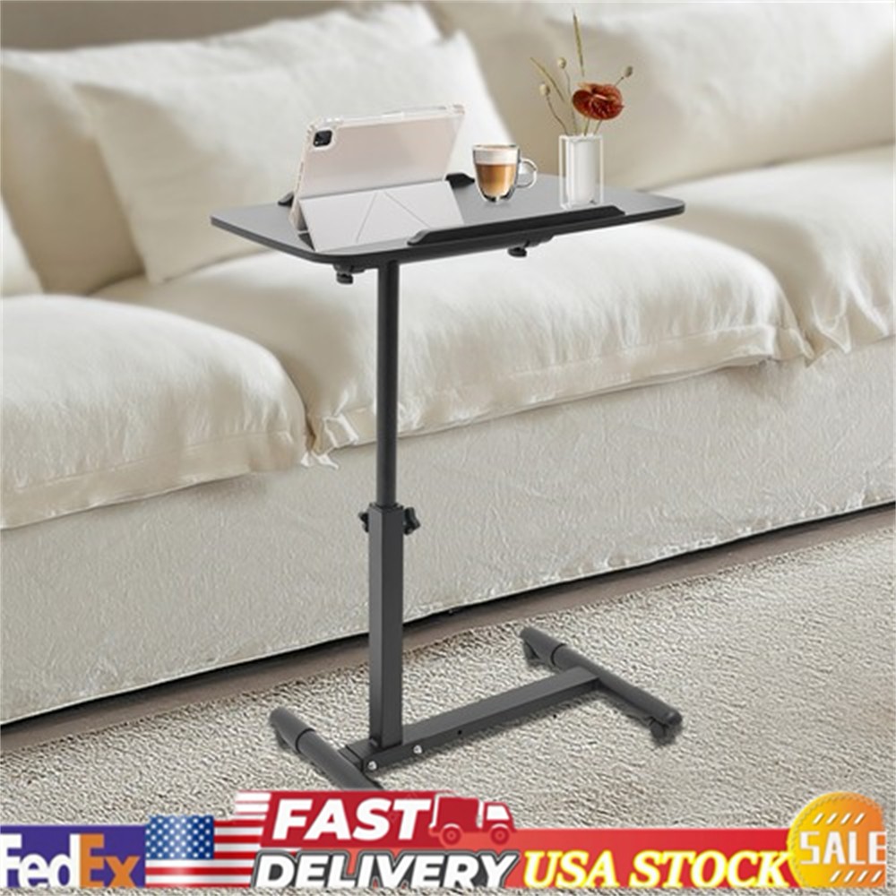 Mobile Standing Desk Rolling Laptop Table Adjustable Hospital & Home Bed Table