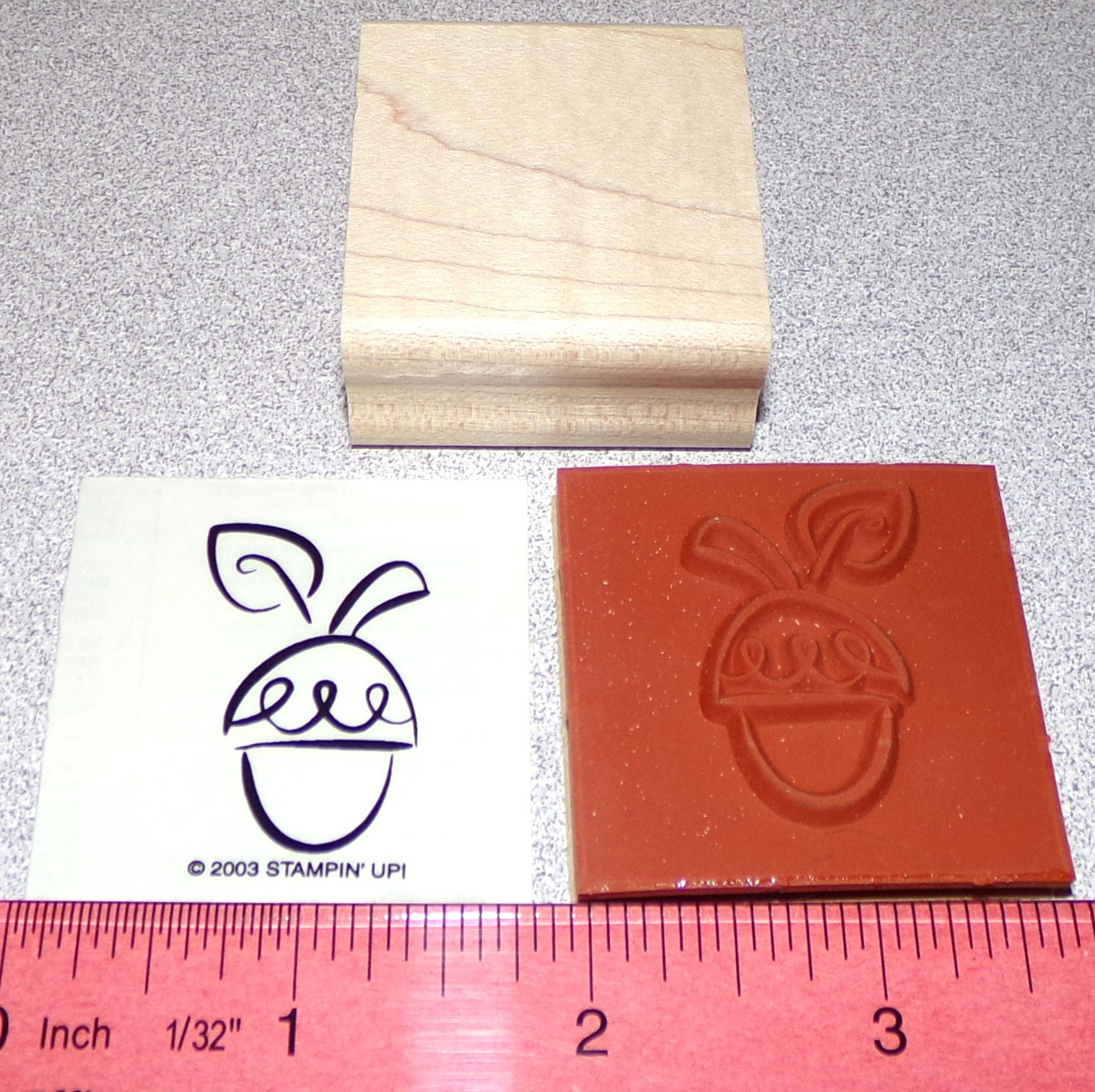 Acorn Rubber Stamp Single Thanksgivings Autumn Stampin Up Little Layers II New