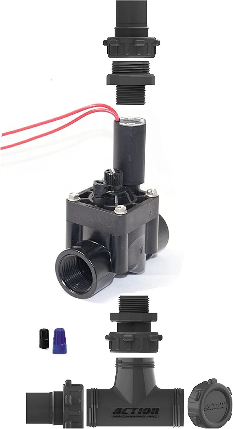 Hunter Action Machining 1 Zone Manifold Valve Kit - PGV101GS With Flow Control
