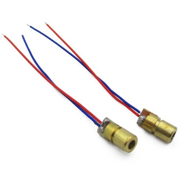 10PCS 650nm 6mm 3V 5mW Laser Dot Diode Module Red Copper Head Mini Laser pointer