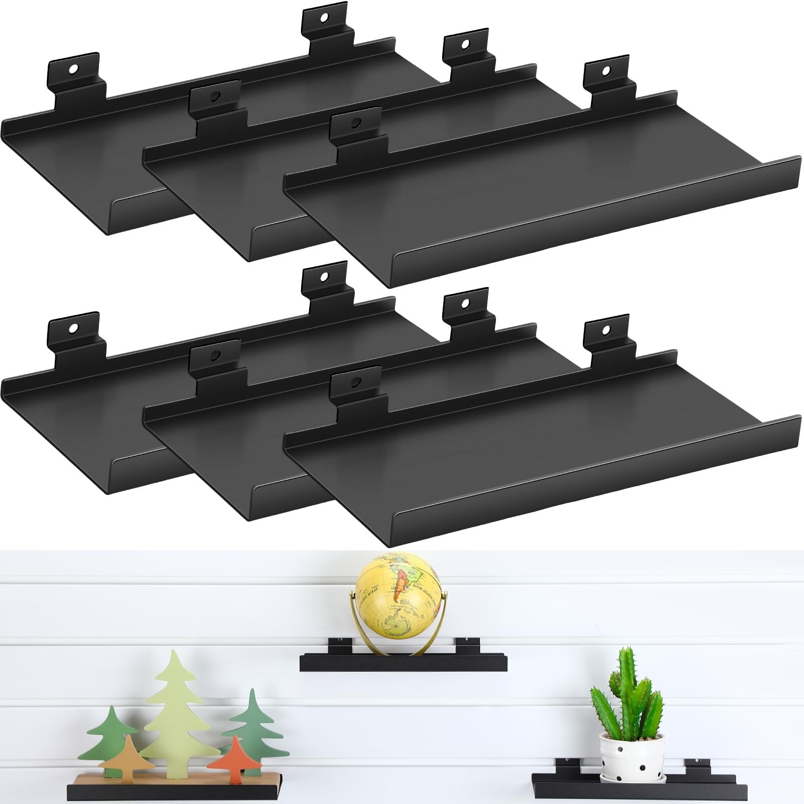DoubleFill Slatwall Shelves, Metal Slat Wall Shelf Accessories, Heavy Duty Re...