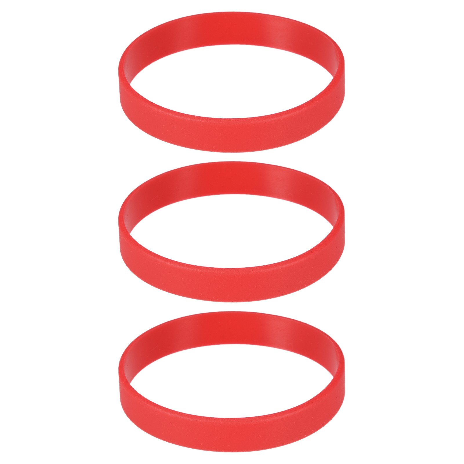 3Pcs Bracelets Wristbands 1/2 Inch Width 8.5" Length Red