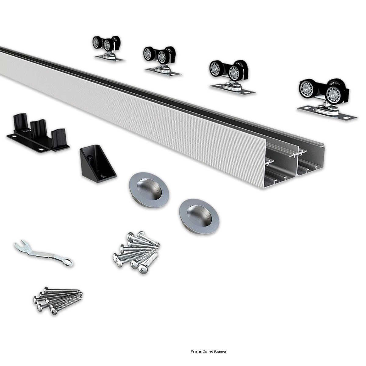 Jubest Bypass Door Hardware 60 Aluminum Sliding Closet Door Hardware Set Finger