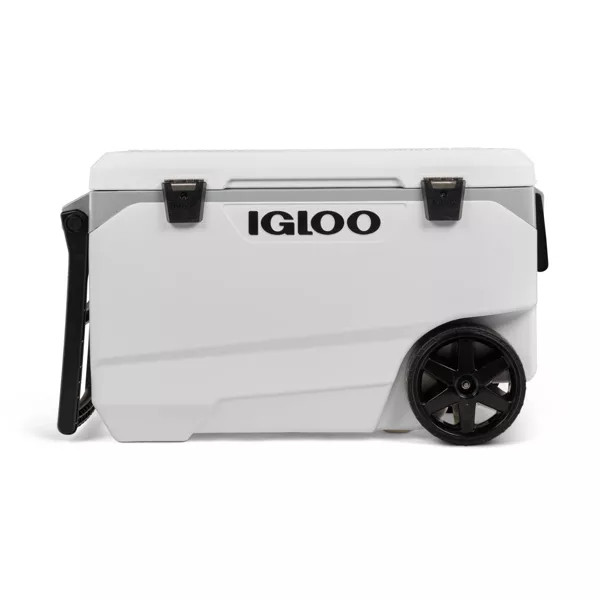IGLOO LATITUDE 137 CANS 90 QUART ROLLING COOLER POLYETHYLENE - WHITE-GRAY