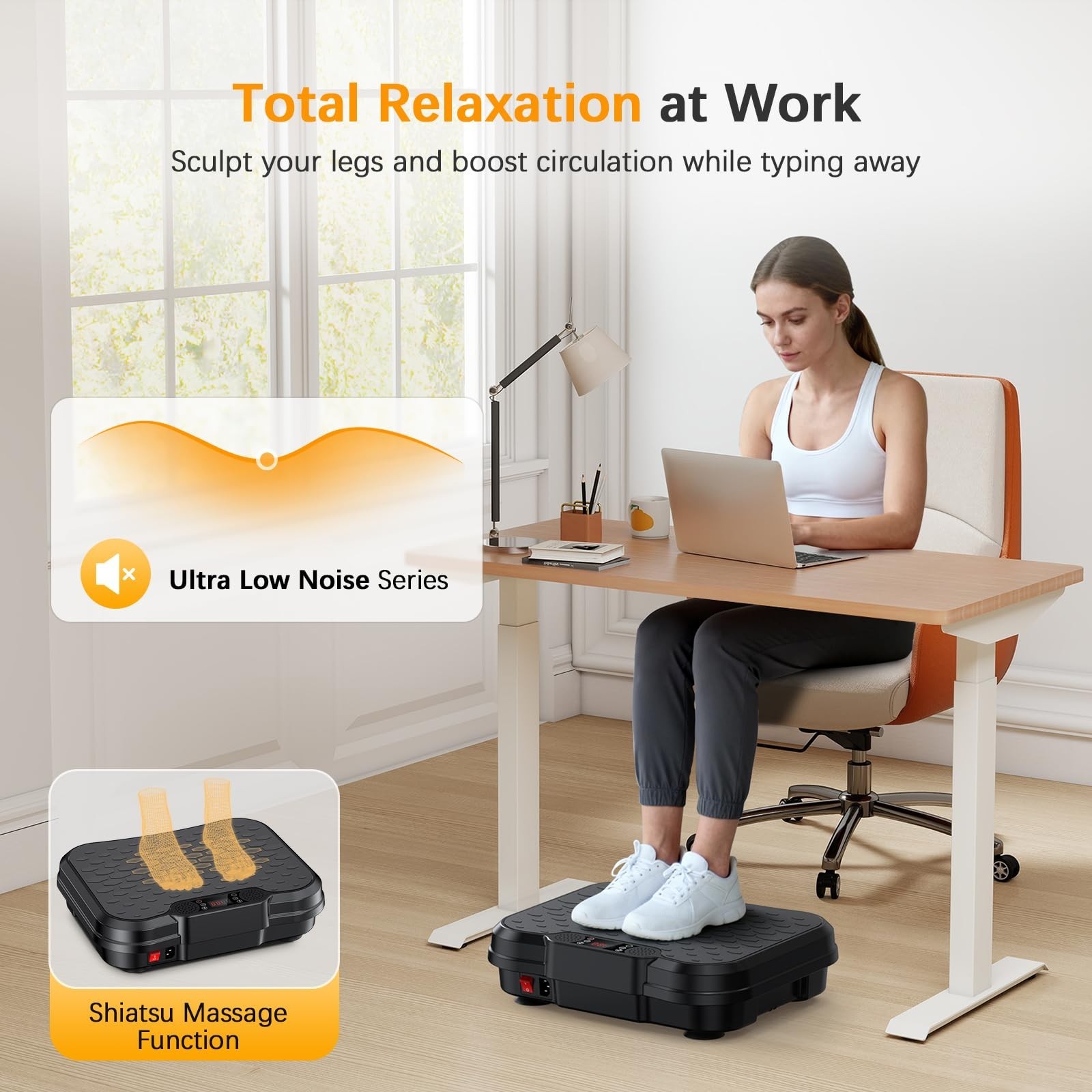 NXSCI Vibration Plate Exercise Machine,Vibrating Platform for Lymphatic Drain...