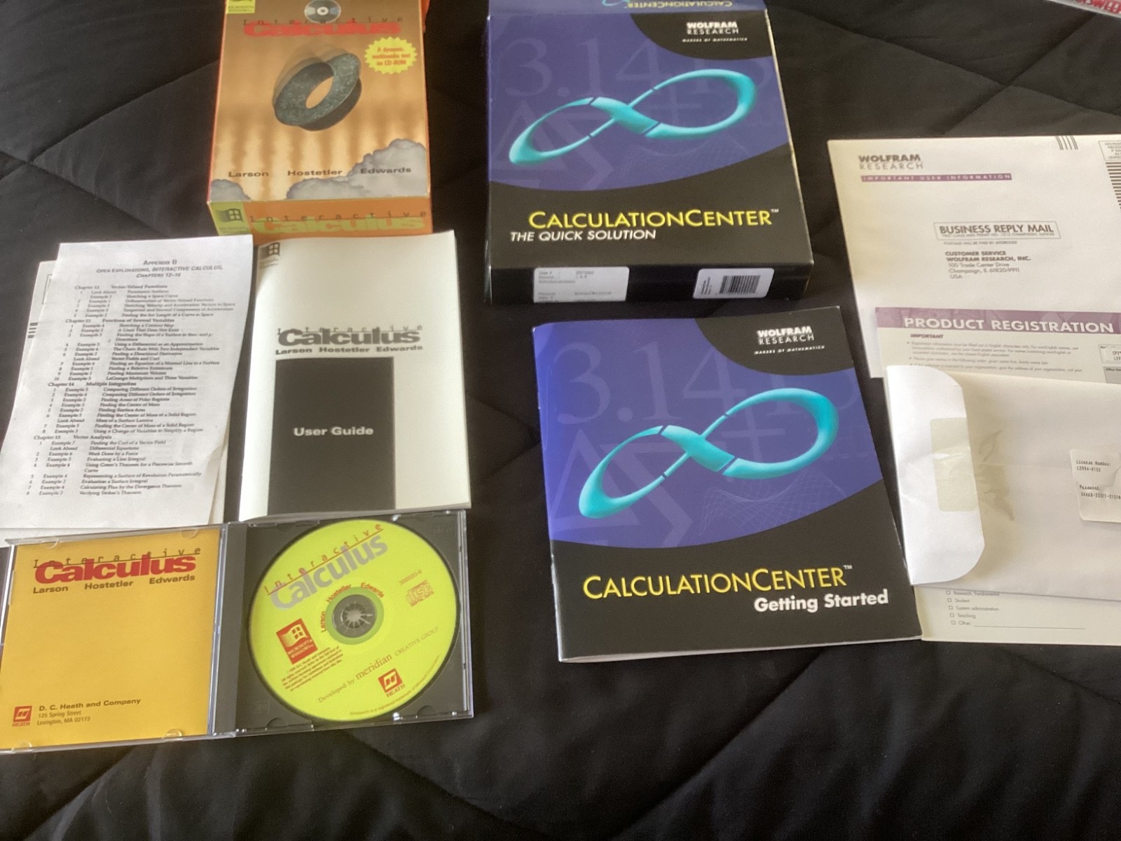Lot of 4 CD-Rom Math Educational Software, Calculus,CleanSweep,Wolfram