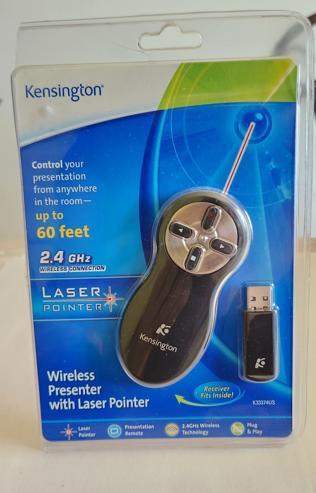 Kensington Wireless Presenter with Laser Pointer 2.4GHz New in Package 2006