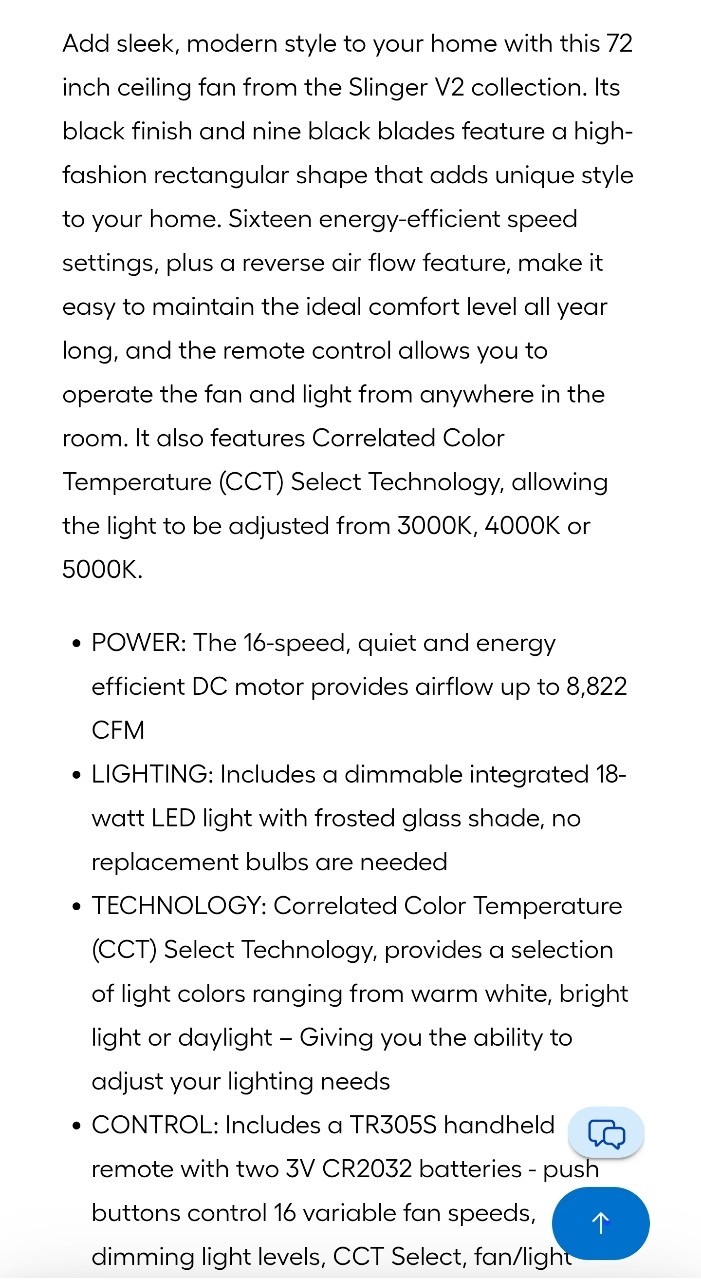 Fanimation Slinger v2 72-in Ceiling Fan with LED Light and Remote Control -Black