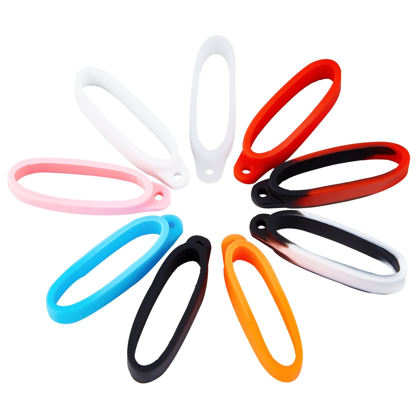 GORGECRAFT 18PCS 9 Colors Anti-Lost Silicone 1.57 inch/40mm, 18pcs 9 1