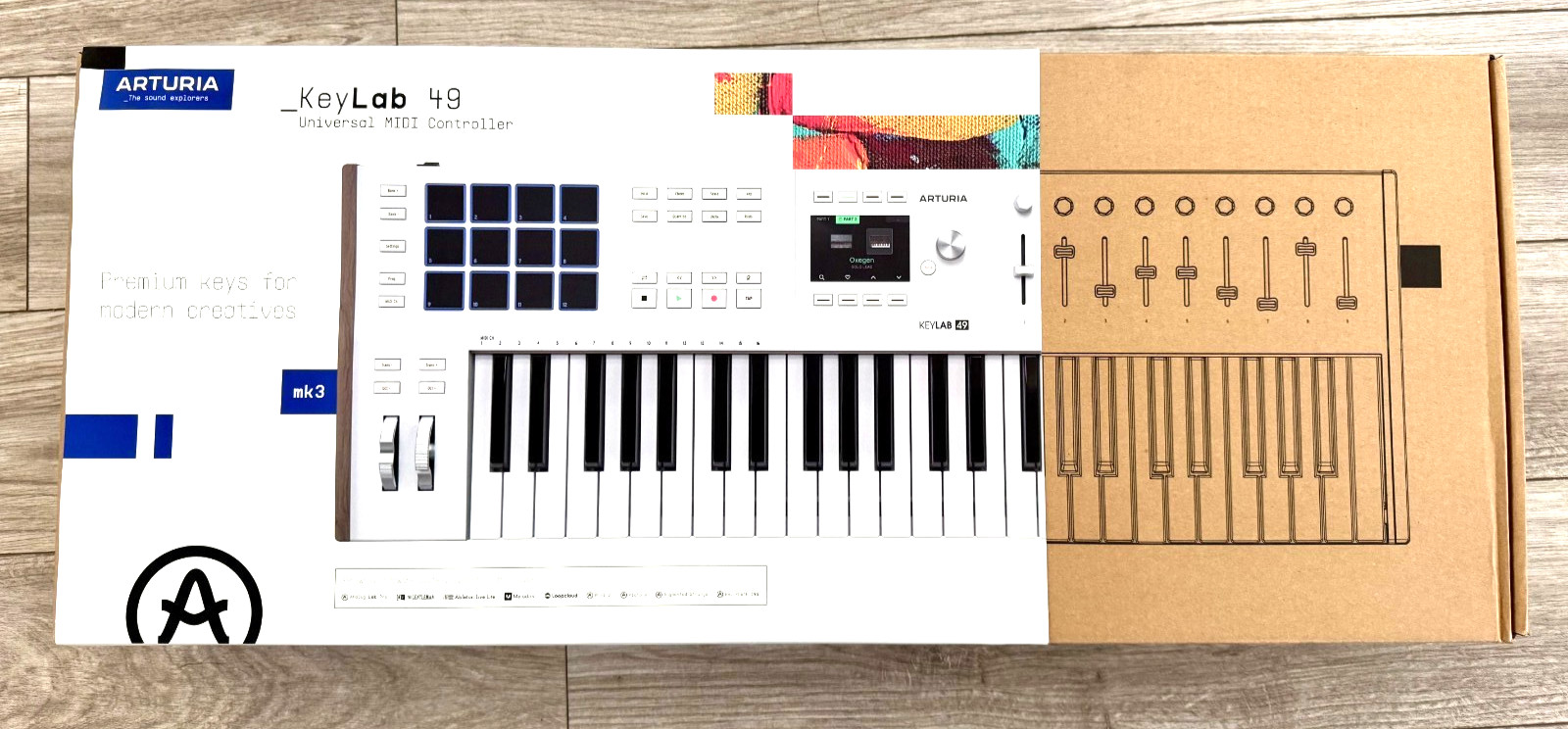 Arturia KeyLab 49 mk3 Professional MIDI Controller and Software (White)