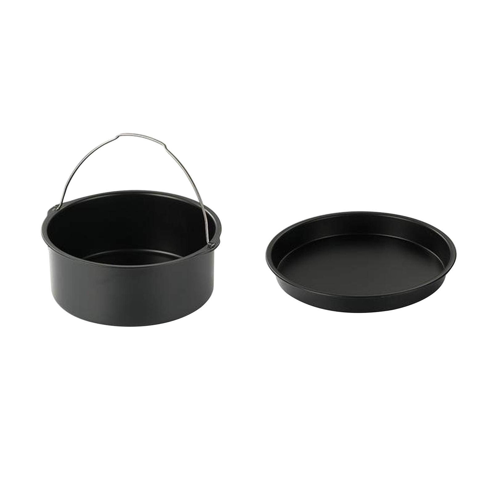 2pcs/set Universal Air Fryer Accessory set Steel 8 inch, as picture show