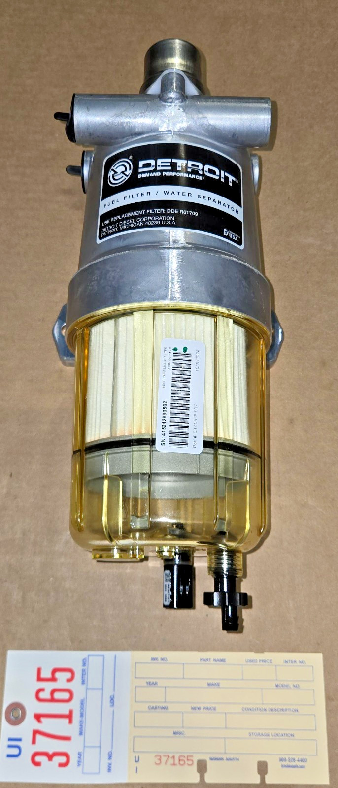 Freightliner Detroit Fuel Water Separator Assembly 03-40538-007 0340538007